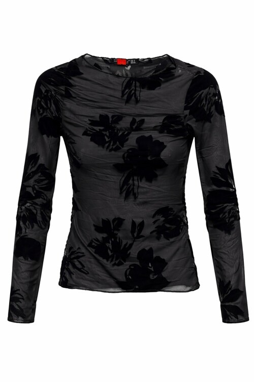 Siyah Transparan Bluz