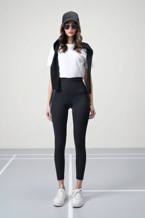 Siyah Toparlayıcı Tayt