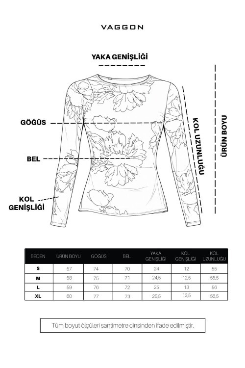 Siyah Transparan Bluz