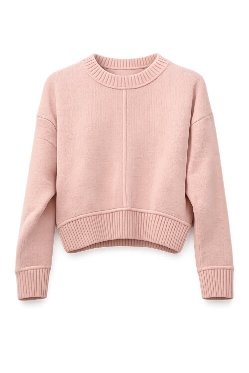 Pembe Triko Kısa Kazak