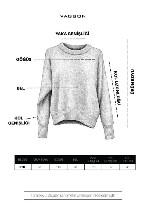 Kahverengi Tüylü Triko Kazak