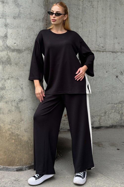 Yan Şerit Detaylı Oversize İkili Takım