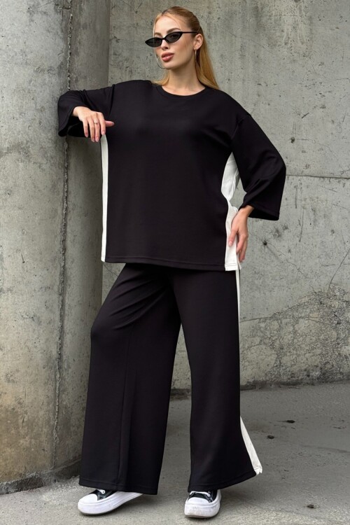 Yan Şerit Detaylı Oversize İkili Takım