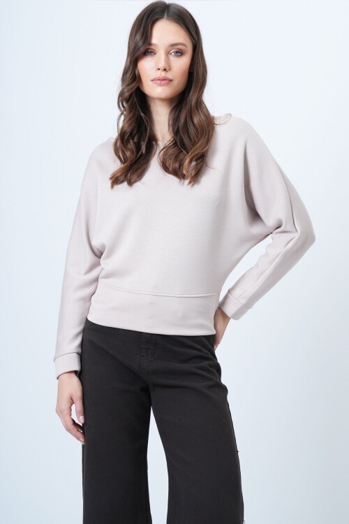 Yarasa Kol Kayık Yaka Oversize Bluz