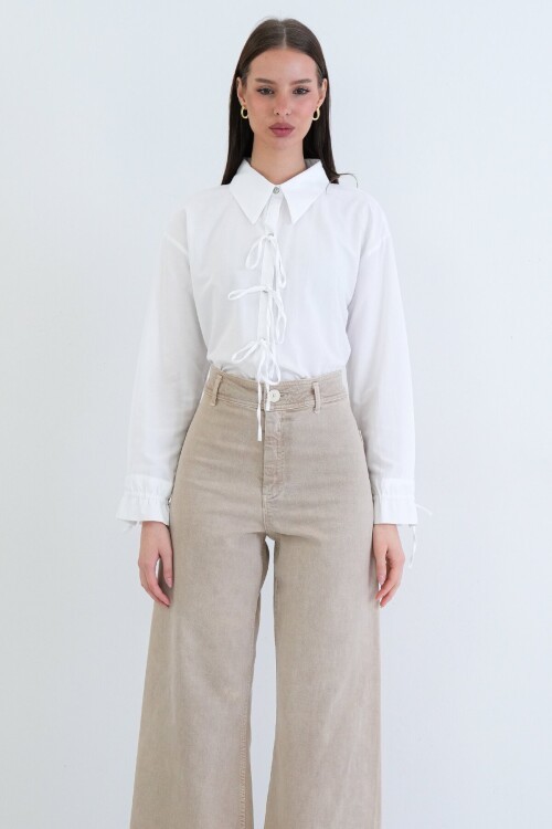 Bağlamalı Crop Bluz