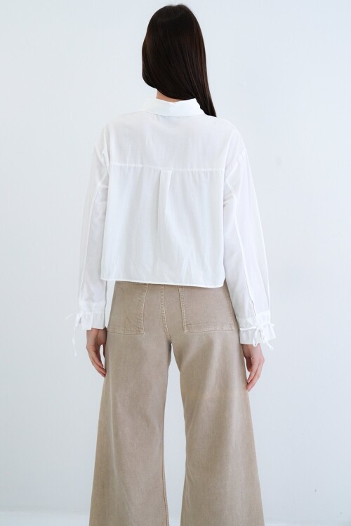 Bağlamalı Crop Bluz