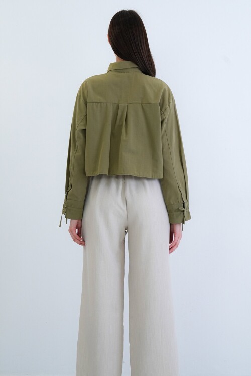 Bağlamalı Crop Bluz