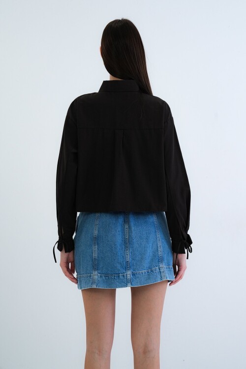 Bağlamalı Crop Bluz