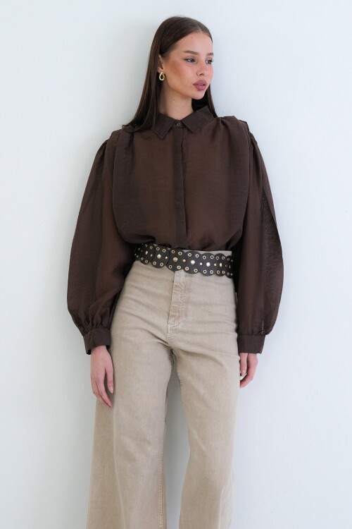 Balon Kol Oversize Gömlek