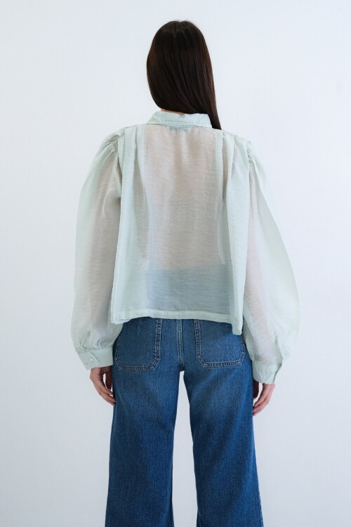 Balon Kol Oversize Gömlek