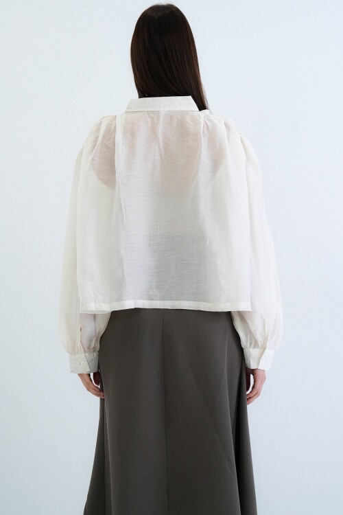 Balon Kol Oversize Gömlek