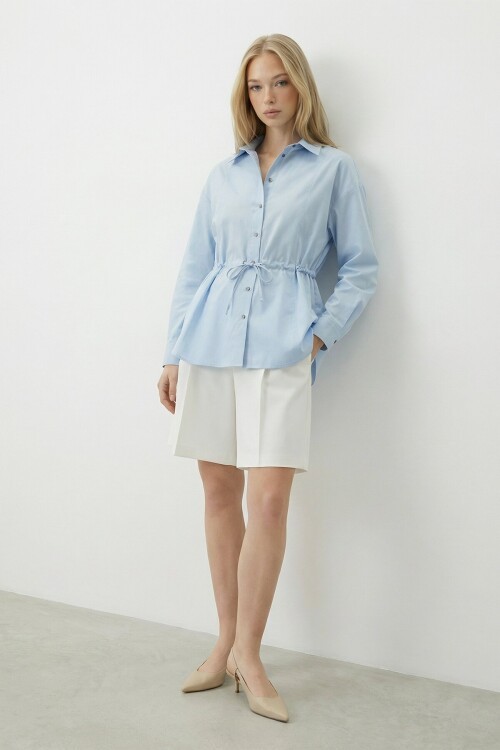 Belden Bağlamalı Gömlek