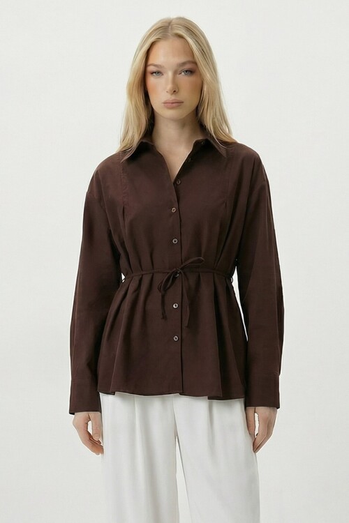 Belden Bağlamalı Gömlek