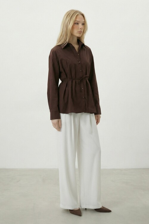 Belden Bağlamalı Gömlek