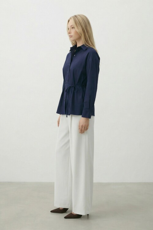 Belden Bağlamalı Gömlek