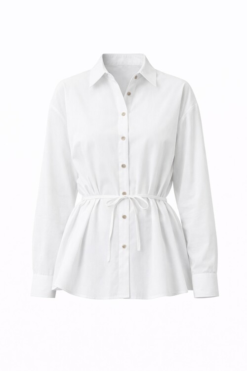 Belden Bağlamalı Gömlek