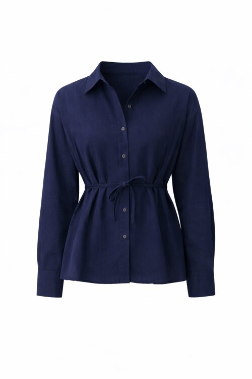Belden Bağlamalı Gömlek