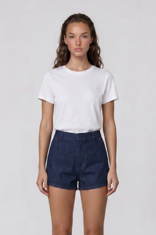 Bisiklet Yaka Basic Bluz