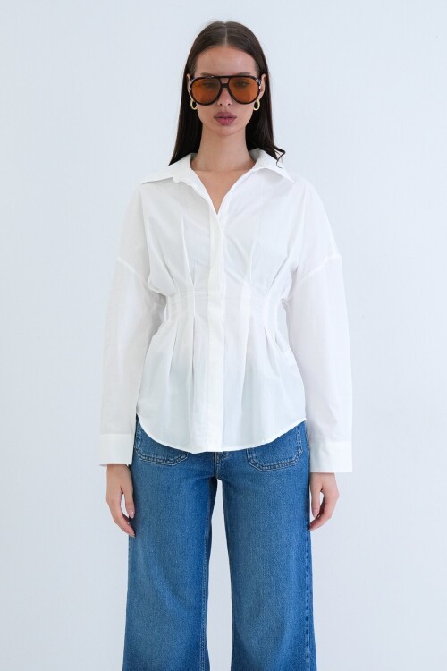 Büzgü Detaylı Gömlek