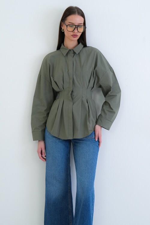 Büzgü Detaylı Gömlek