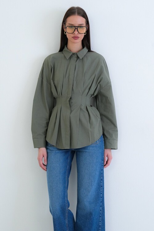 Büzgü Detaylı Gömlek