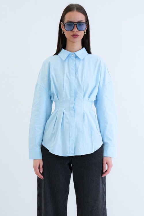 Büzgü Detaylı Gömlek