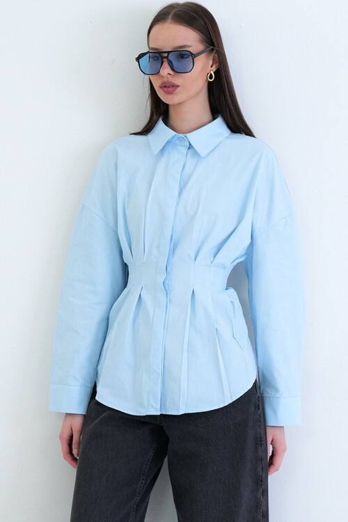 Büzgü Detaylı Gömlek