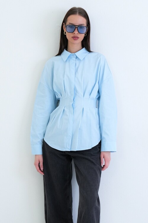 Büzgü Detaylı Gömlek