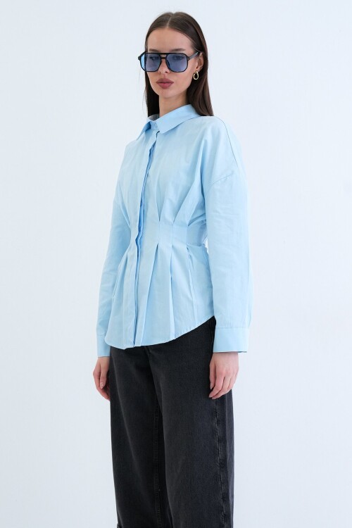 Büzgü Detaylı Gömlek