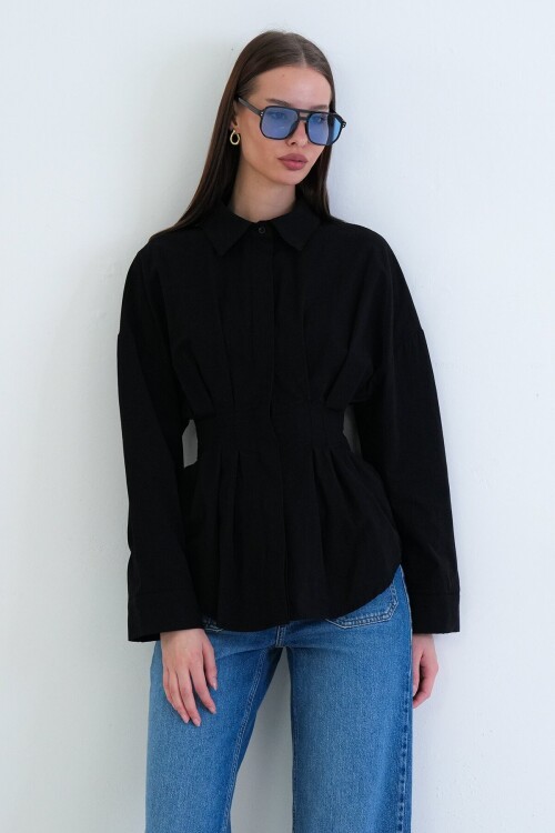 Büzgü Detaylı Gömlek