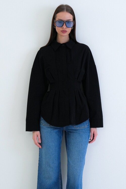 Büzgü Detaylı Gömlek