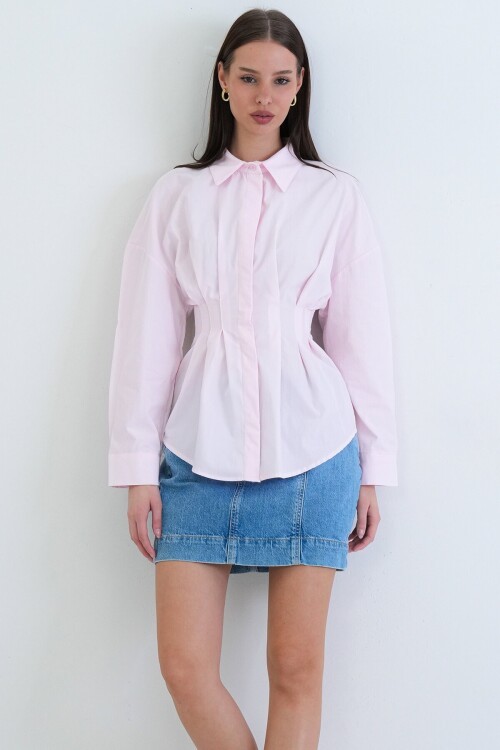 Büzgü Detaylı Gömlek