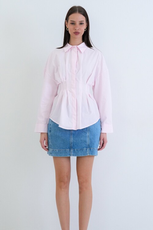 Büzgü Detaylı Gömlek