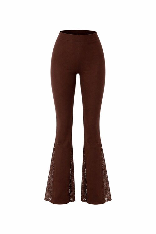 Dantel Detaylı İspanyol Paça Pantolon