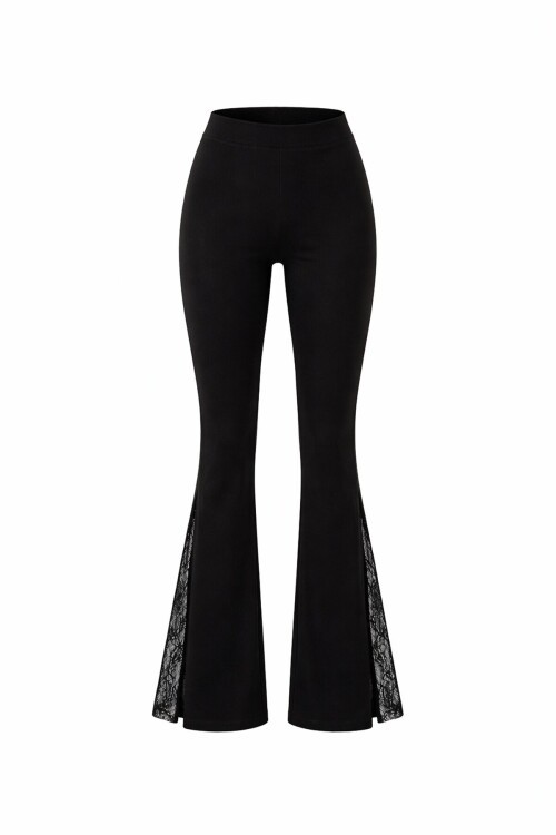 Dantel Detaylı İspanyol Paça Pantolon