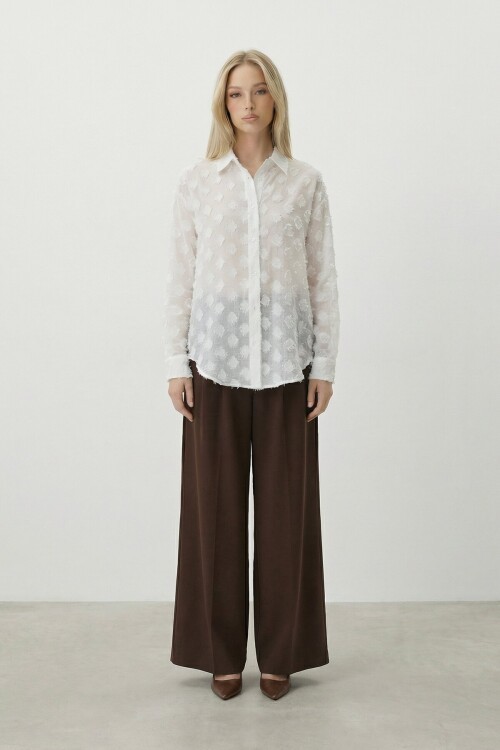 Dokulu Oversize Gömlek