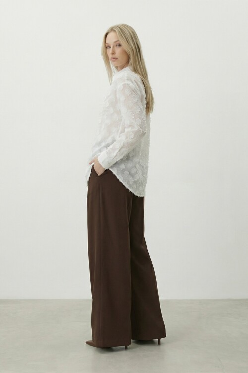 Dokulu Oversize Gömlek