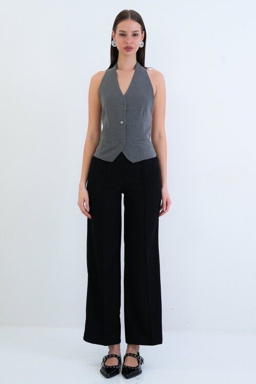 Düğme Kapamalı Klasik Yelek