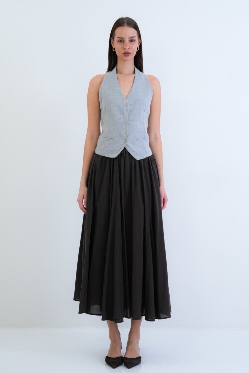 Düğme Kapamalı Klasik Yelek