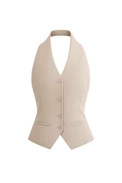 Düğme Kapamalı Klasik Yelek