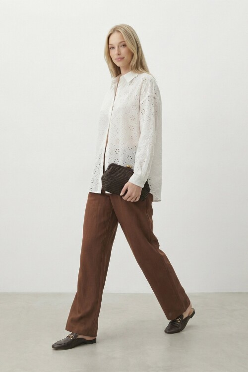 Fisto Detaylı Oversize Gömlek