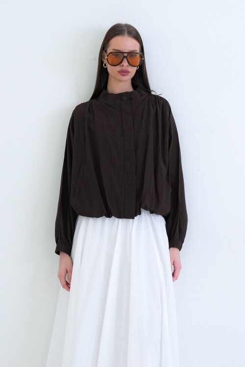 Hakim Yaka Balon Kol Bluz