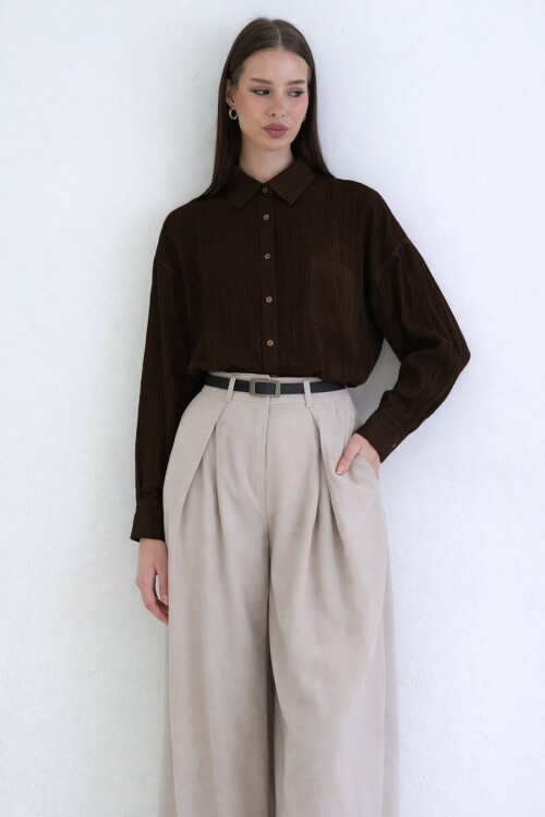 Hakim Yaka Transparan Gömlek