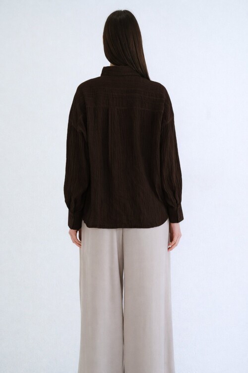 Hakim Yaka Transparan Gömlek