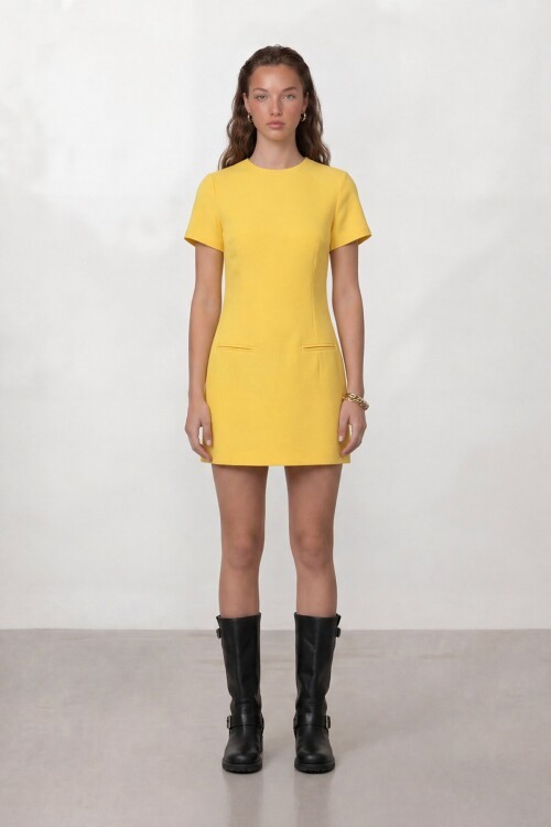 Kısa Kollu Mini Elbise