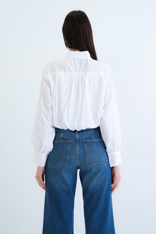 Tek Cepli Crop Gömlek