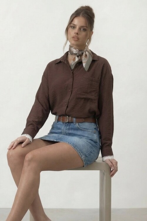 Tek Cepli Dokulu Gömlek