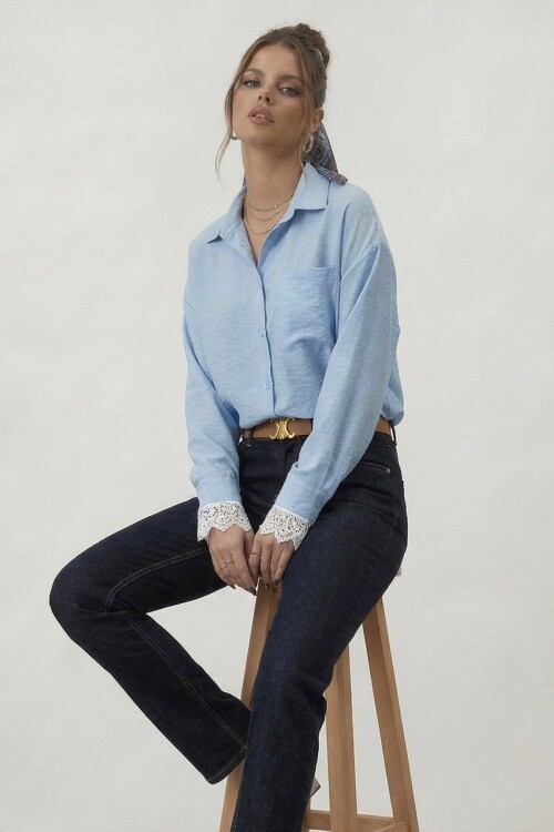 Tek Cepli Dokulu Gömlek