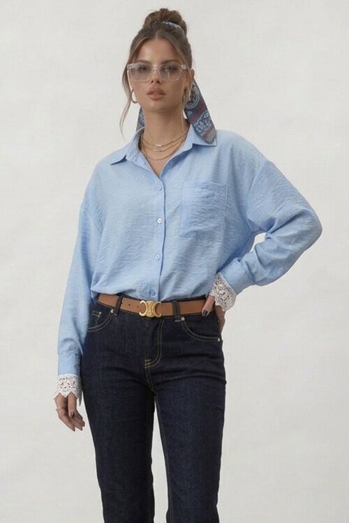 Tek Cepli Dokulu Gömlek