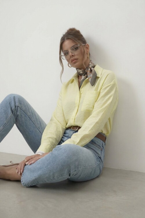 Tek Cepli Dokulu Gömlek